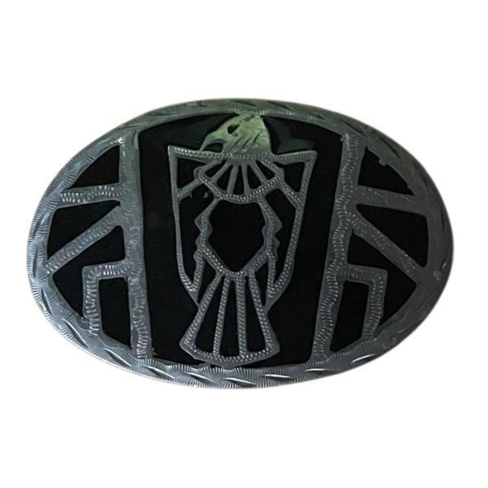COLORADO SILVER STAR NAVAJO BELT BUCKLE